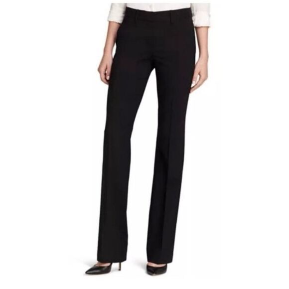 Theory Womens Size 8 Pleat Front Straight Leg Dress Pants Dark Blue Ankle Office - Picture 2 of 10